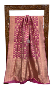 Pure Katan Silk Banarasi Handloom Saree - All over jaal work - The Handlooms