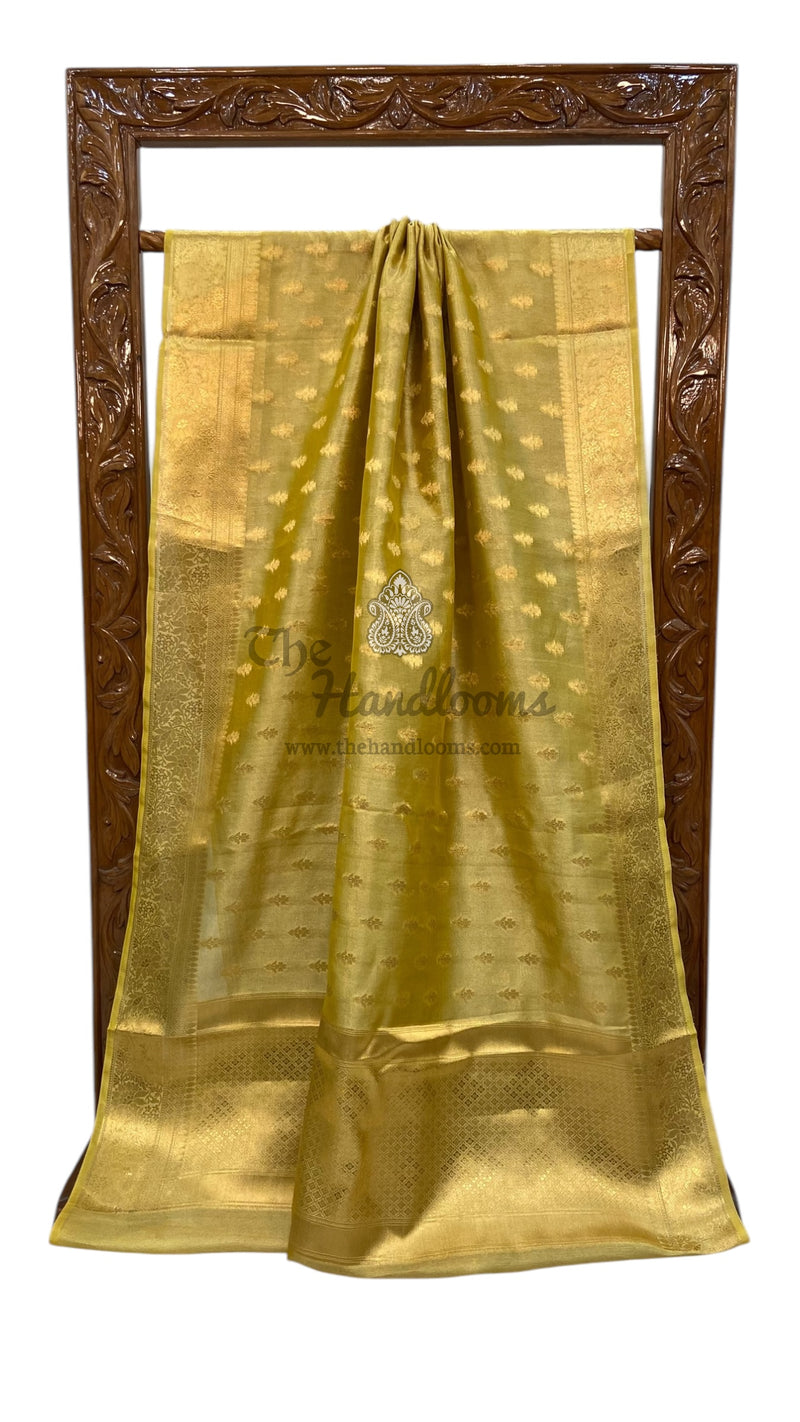 Pure Kora Tissue Handloom Banarasi Saree - The Handlooms