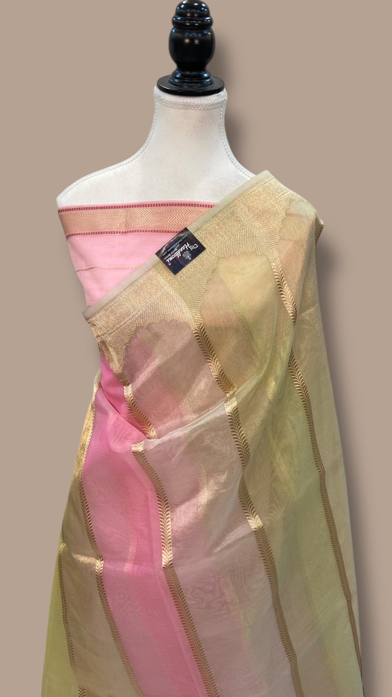 Rangkat Pure Kora Handloom Banarasi Saree - The Handlooms