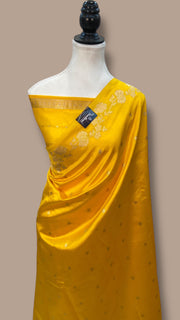 Pure Katan Silk Banarasi Handloom Saree - All over Kadua motifs - The Handlooms