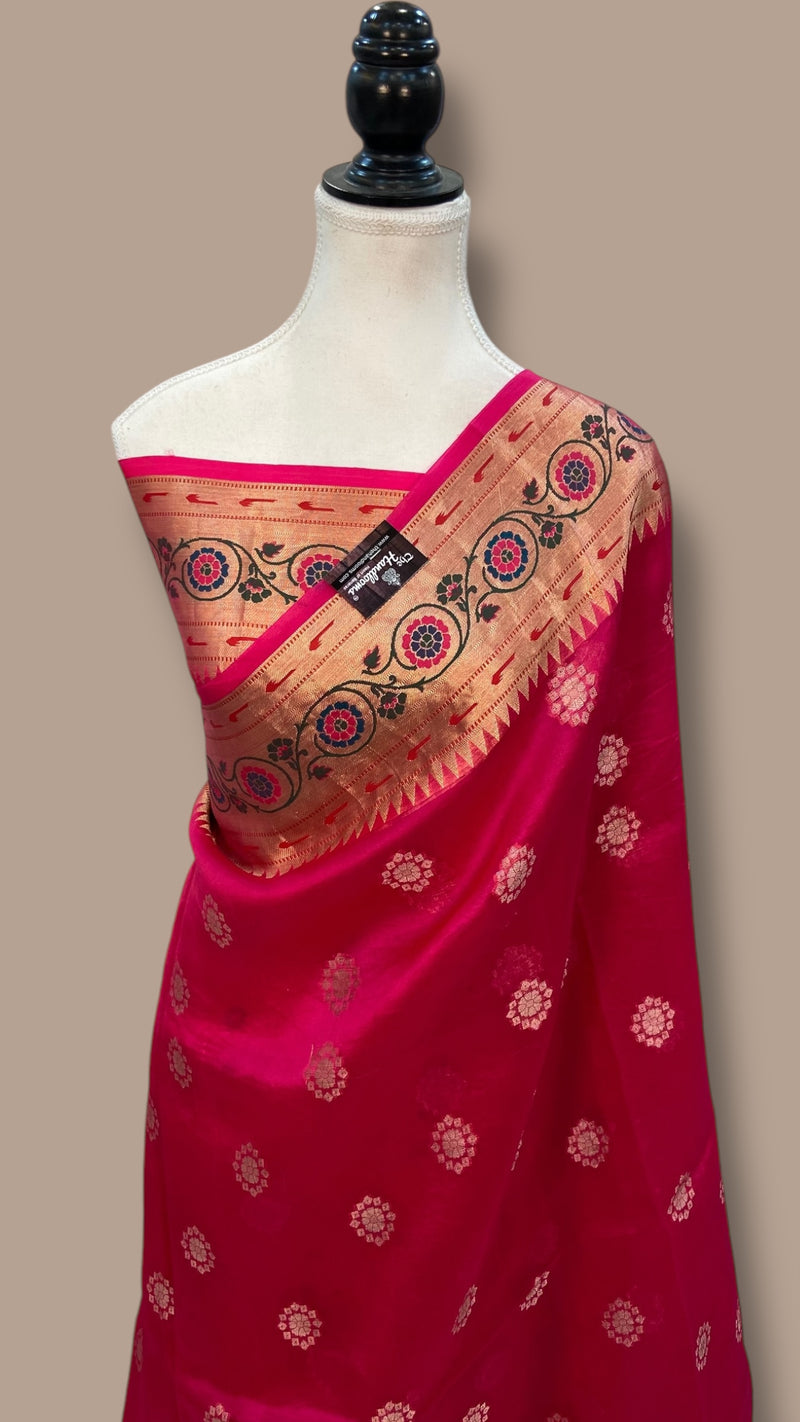 Pure Kora Handloom Banarasi Saree - The Handlooms