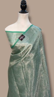 Pure Kora Tissue Tanchui Handloom Banarasi Saree - The Handlooms
