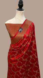 Pure Mango Silk Banarasi Handloom Saree - The Handlooms