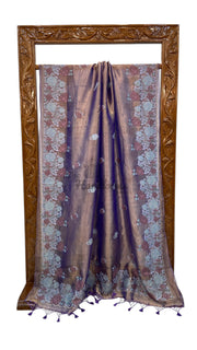 Pure Tissue Handloom Banarasi Saree With Chikankari - The Handlooms