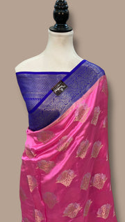 Pure Mango Silk Banarasi Handloom Saree - The Handlooms