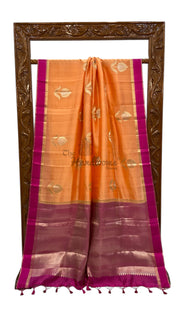 Pure Mango Silk Banarasi Handloom Saree - The Handlooms