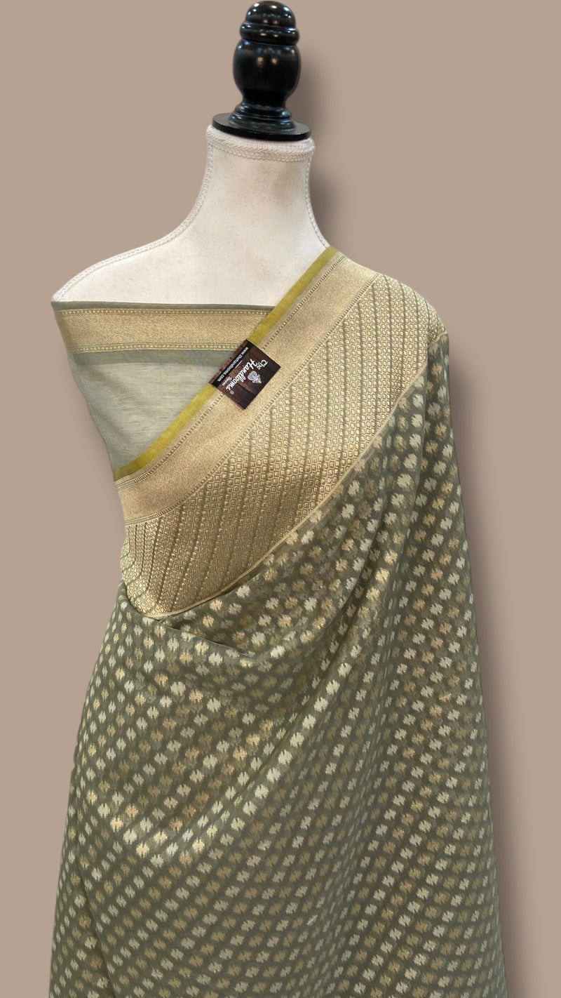 Pure Cotton Tissue Banarasi Handloom Saree - The Handlooms