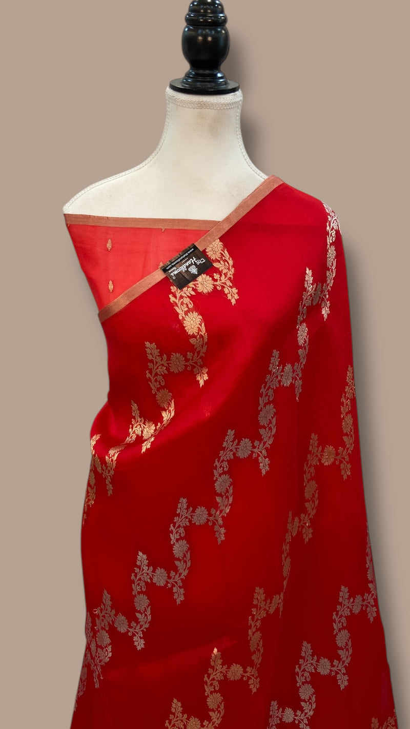 Pure Kora Handloom Banarasi Saree - The Handlooms