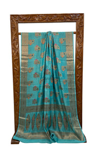 Moonga Georgette Handloom Banarasi Saree - The Handlooms