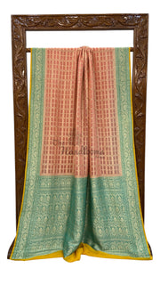 Khaddi Georgette Handloom Banarasi Saree - The Handlooms
