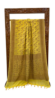Pure Khaddi Georgette Handloom Banarasi Saree - The Handlooms