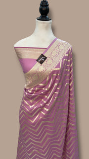 Moonga Georgette Handloom Banarasi Saree - The Handlooms