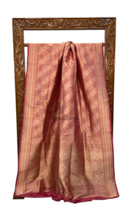 Regal Pure Katan Silk Banarasi Saree – Handwoven Tanchui Brocade - The Handlooms