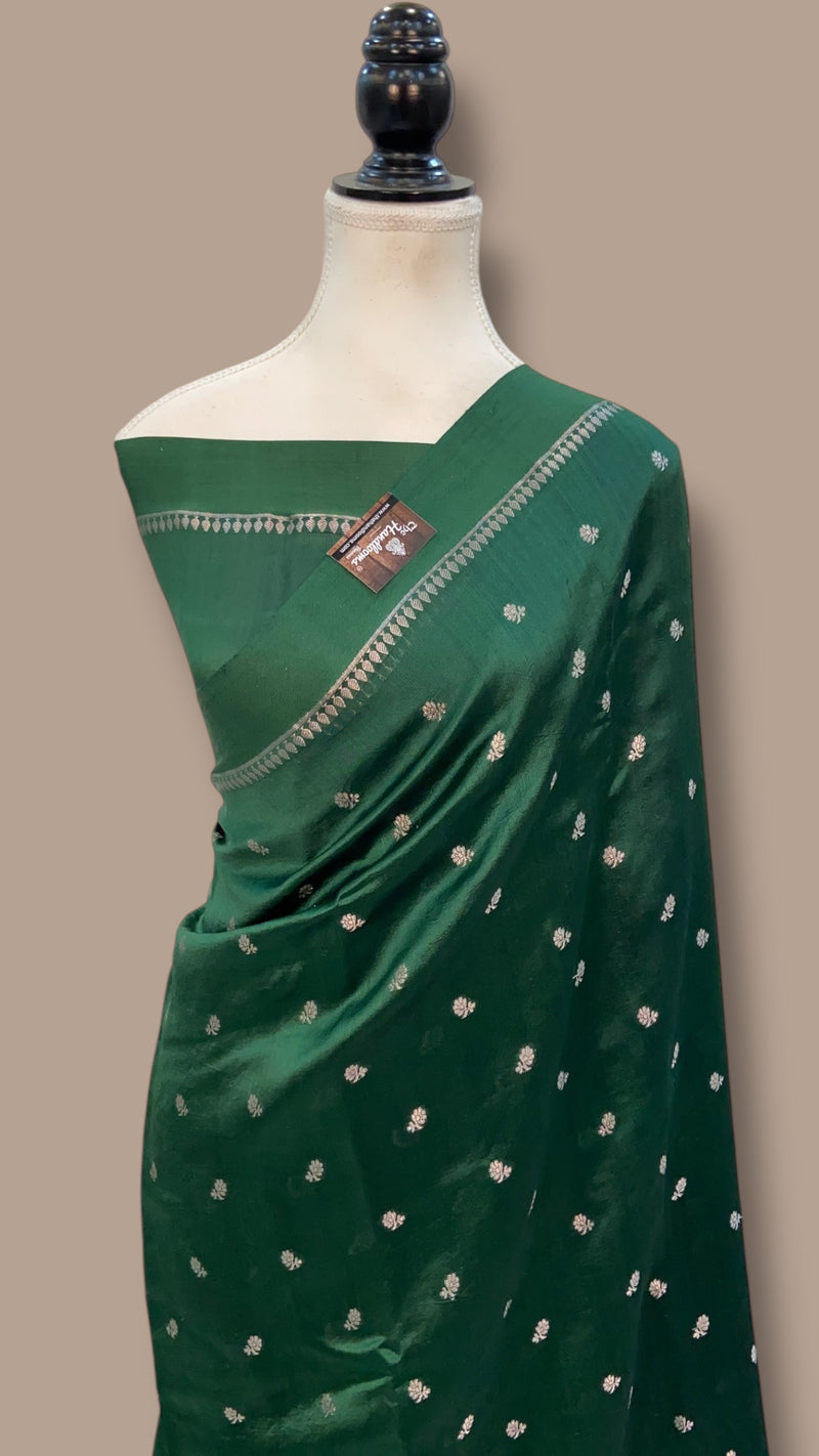 Pure Mango Silk Banarasi Handloom Saree - The Handlooms