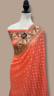 Pure Chiffon Khaddi Banarasi Saree - The Handlooms