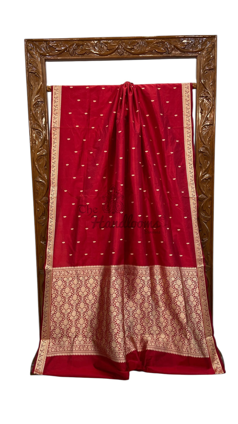 Pure Katan Silk Reshmi Zari Banarasi Handloom Saree - The Handlooms