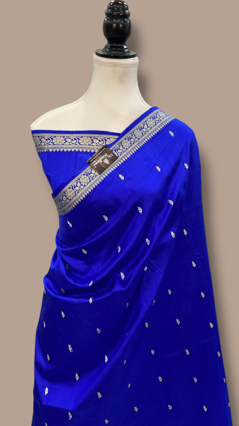 Pure Katan Silk Reshmi Zari Banarasi Handloom Saree - The Handlooms