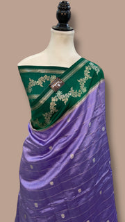 Pure Mango Silk Banarasi Handloom Saree - The Handlooms