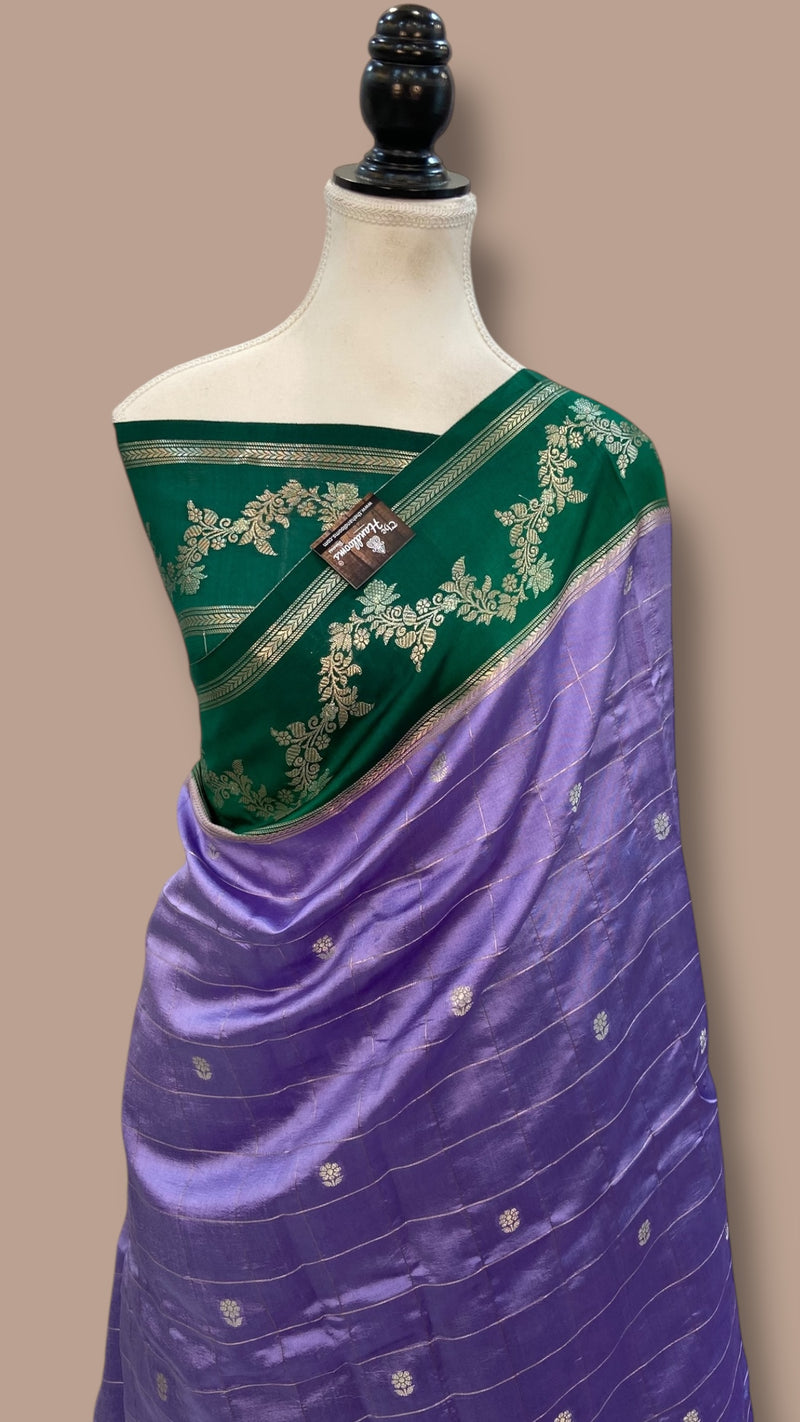 Pure Mango Silk Banarasi Handloom Saree - The Handlooms