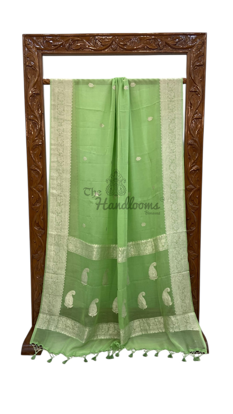 Pure Georgette Banarasi Handloom Saree - The Handlooms