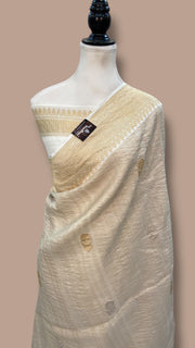 Pure Tussar Handloom Banarasi Saree - All over kadua Weaving - The Handlooms