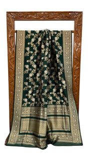 Pure Katan Silk Banarasi Handloom Saree - All over kadiyal Jaal work - The Handlooms