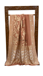 Moonga Georgette Handloom Banarasi Saree - The Handlooms