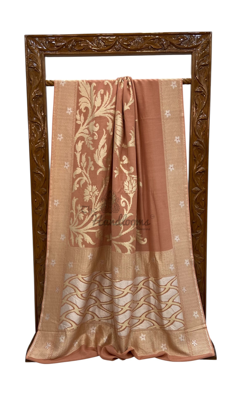 Moonga Georgette Handloom Banarasi Saree - The Handlooms