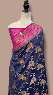 Pure Chiniya Silk Handloom Banarasi Saree - The Handlooms