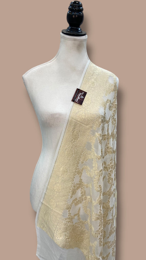 Pure Khaddi Georgette Handloom Dupatta - The Handlooms
