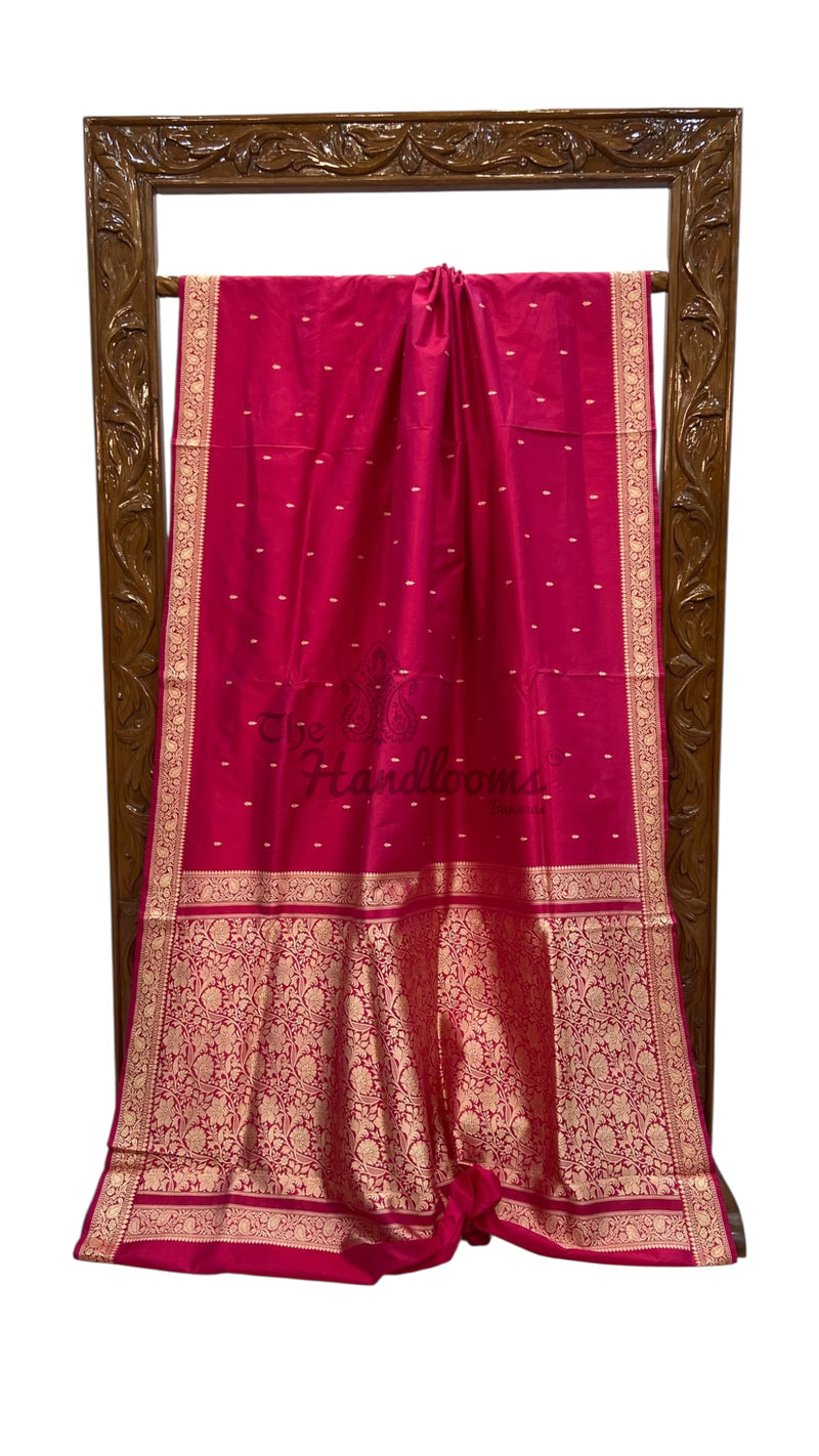 Pure Katan Silk Reshmi Zari Banarasi Handloom Saree - The Handlooms