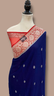 Pure Georgette Handloom Banarasi Saree - The Handlooms