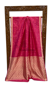 Pure Katan Silk Reshmi Zari Banarasi Handloom Saree - The Handlooms