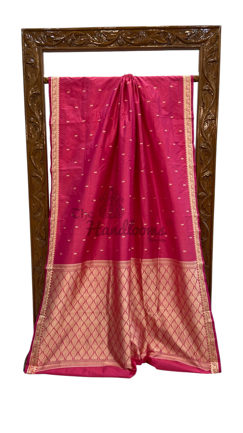 Pure Katan Silk Reshmi Zari Banarasi Handloom Saree - The Handlooms