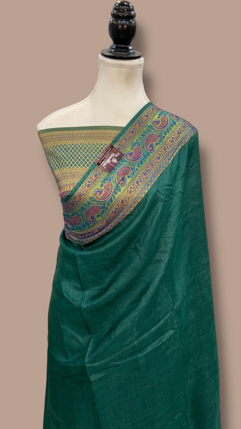 Pure Tussar Silk Handloom Banarasi Saree - The Handlooms
