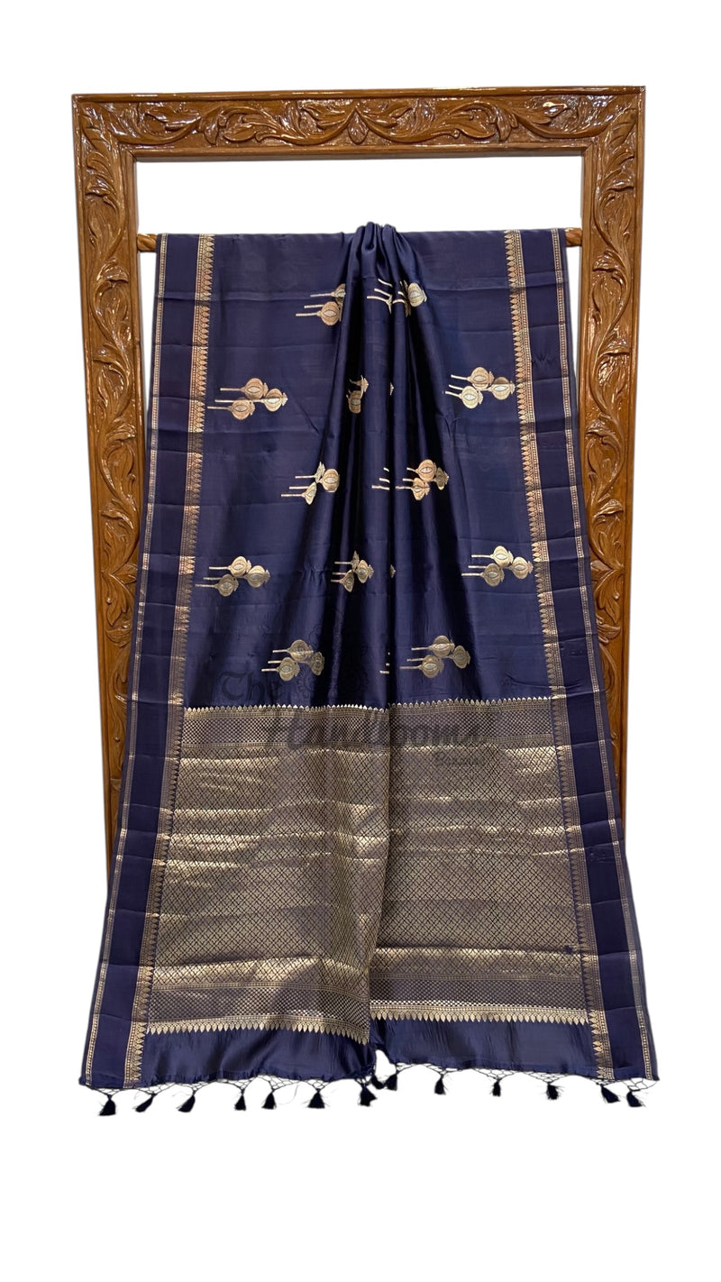 Pure Mango Silk Banarasi Handloom Saree - The Handlooms
