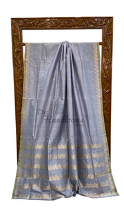 Pure Katan Silk Banarasi Handloom Saree - All Over Kadua Motifs - The Handlooms
