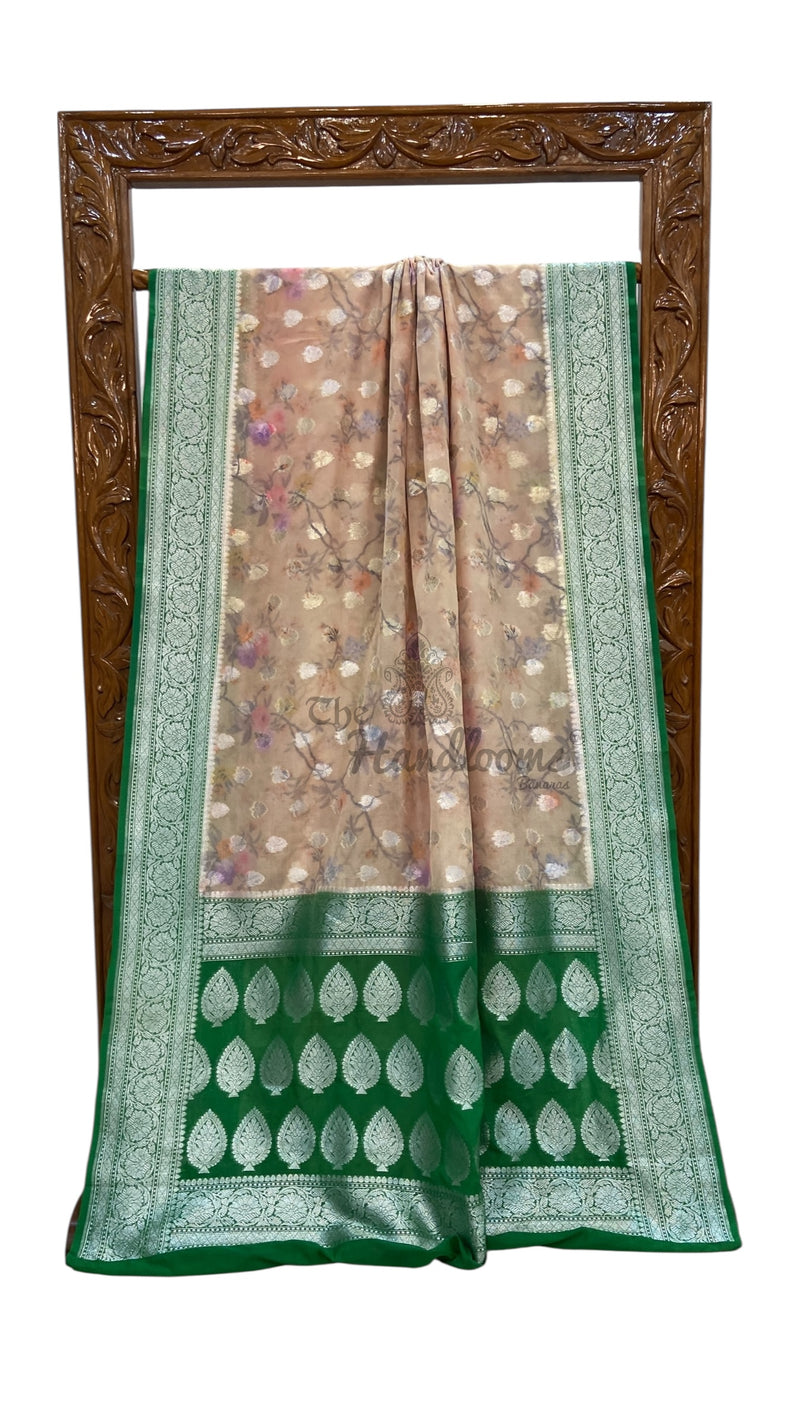 Georgette Banarasi Saree - Digital Print - The Handlooms