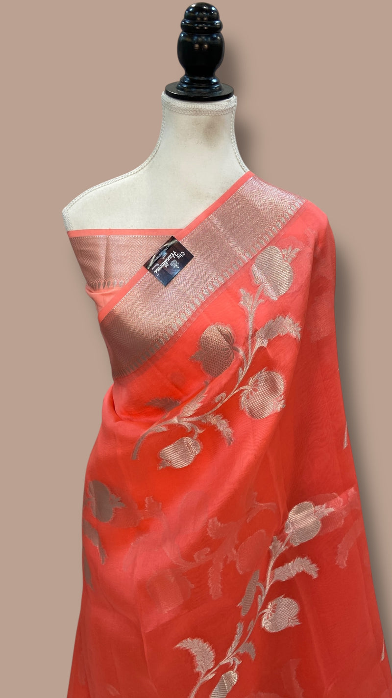 Pure Kora Handloom Banarasi Saree - The Handlooms