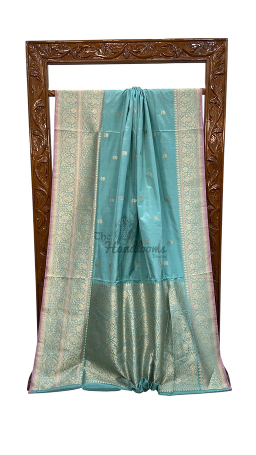 Pure Katan Silk Banarasi Handloom Saree - All Over Kadua Motifs - The Handlooms