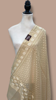 Pure Cotton Banarasi Handloom Dupatta - The Handlooms