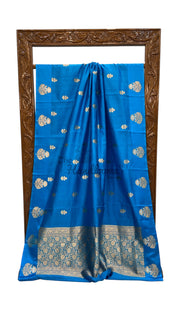 Pure Katan Silk Banarasi Handloom Saree - All Over Kadua Motifs - The Handlooms