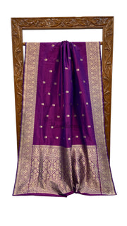 Pure Katan Silk Banarasi Handloom Saree - All Over Kadua Motifs - The Handlooms