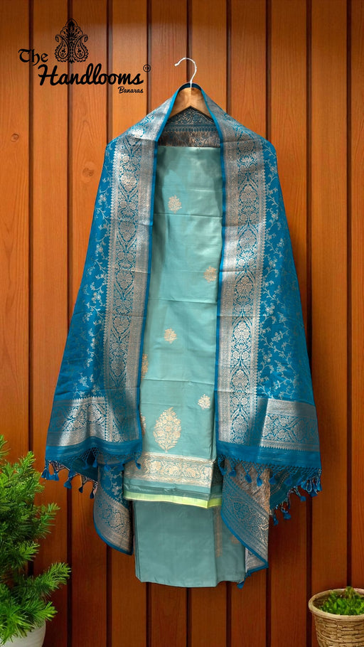 Pure Katan Silk Handlooms Banarasi Dress material - The Handlooms