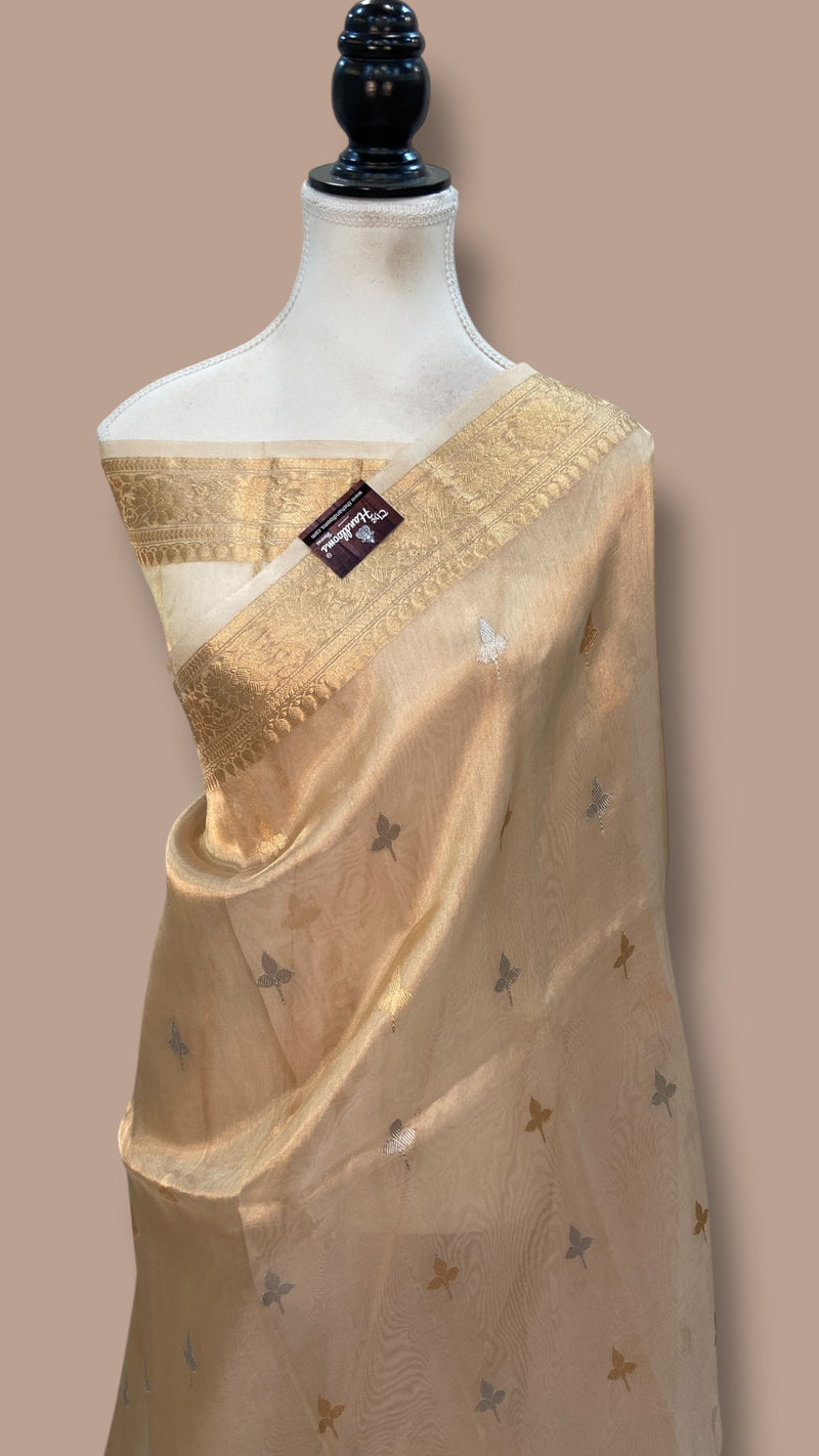 Pure Kora Tissue Handloom Banarasi Saree - The Handlooms
