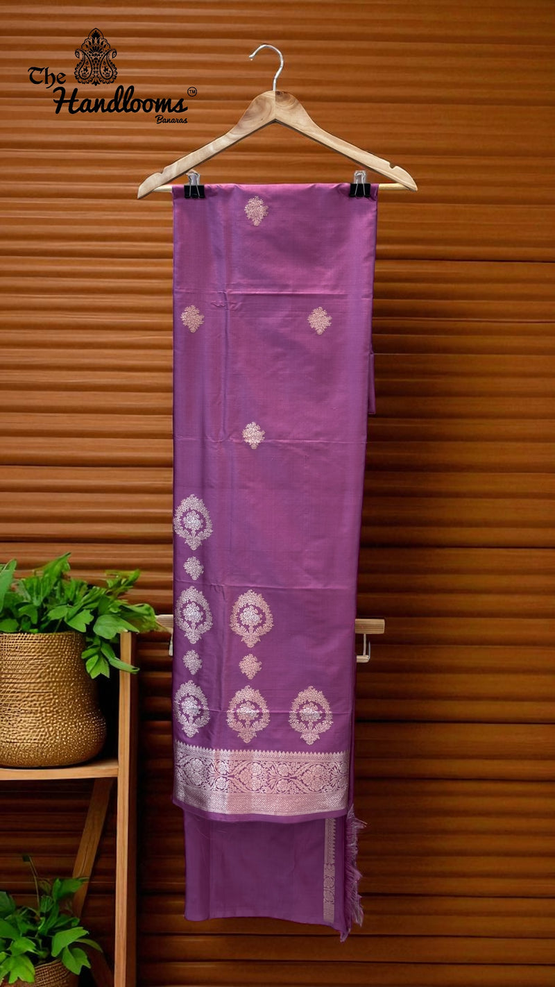 katan silk dress material Tvis and Bliss. Black and Gold Banarasi Katan Silk Dress Material