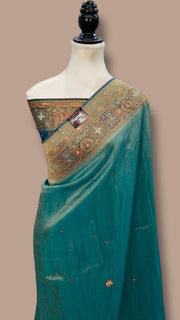 Tissue Silk Handloom Banarasi Saree - Handwork - The Handlooms