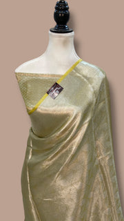 Pure Kora Tissue Tanchui Handloom Banarasi Saree - The Handlooms