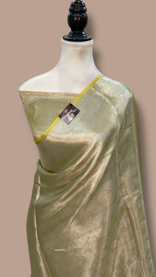 Pure Kora Tissue Tanchui Handloom Banarasi Saree - The Handlooms