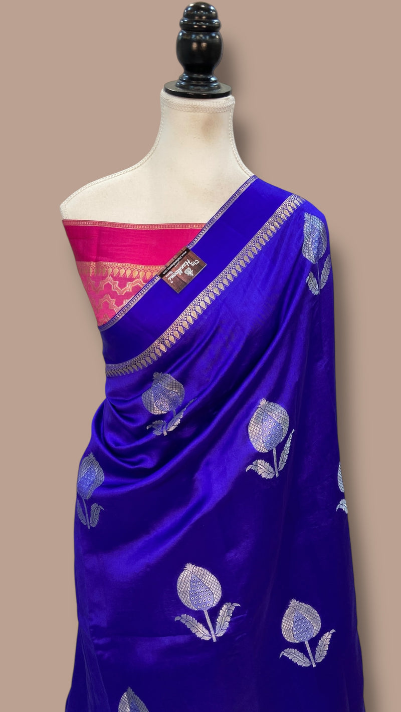 Pure Mango Silk Banarasi Handloom Saree - The Handlooms